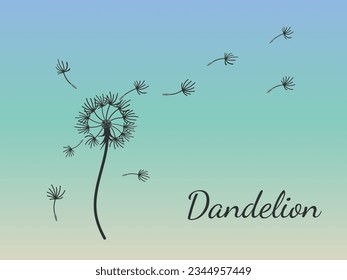Abstract dandelion background design, great design for any purpose. Natural beauty. Brochure layout template background. natural wind. Spring banner.