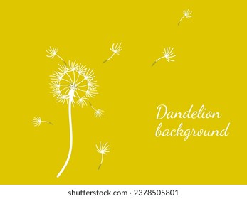 Abstract dandelion background design, great design for any purpose. Natural beauty. Brochure layout template background. natural wind. Spring banner.