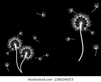 Resumen de diseño de fondo de dientes de león, gran diseño para cualquier propósito. La belleza natural. Fondo de la plantilla de diseño de folleto. viento natural. Cartel de primavera.
