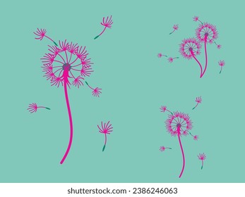 Abstract dandelion background design, great design for any purpose. Natural beauty. Brochure layout template background. natural wind. Spring banner.