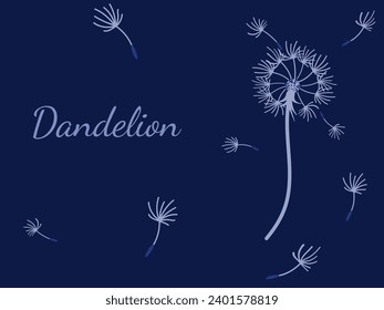 Resumen de diseño de fondo de dientes de león, gran diseño para cualquier propósito. La belleza natural. Fondo de la plantilla de diseño de folleto. viento natural. Cartel de primavera.