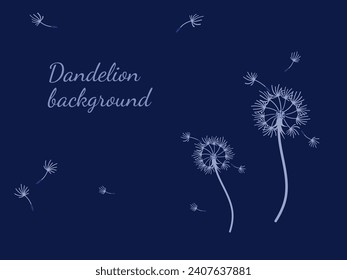 Abstract dandelion background design, great design for any purpose. Natural beauty. Brochure layout template background. natural wind. Spring banner.