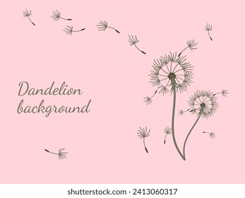 Resumen de diseño de fondo de dientes de león, gran diseño para cualquier propósito. La belleza natural. Fondo de la plantilla de diseño de folleto. viento natural. Cartel de primavera.