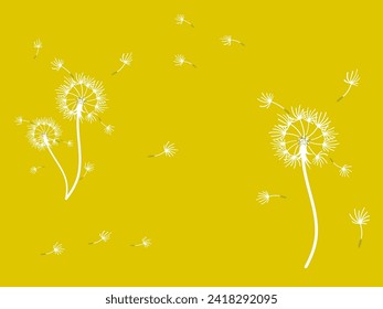 Abstract dandelion background design, great design for any purpose. Natural beauty. Brochure layout template background. natural wind. Spring banner.