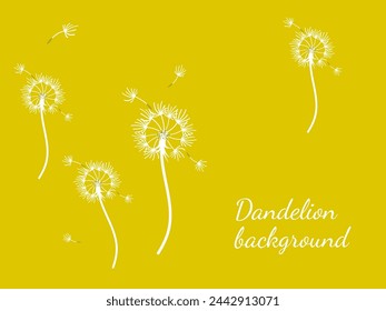 Abstract dandelion background design, great design for any purpose. Natural beauty. Brochure layout template background. natural wind. Spring banner.