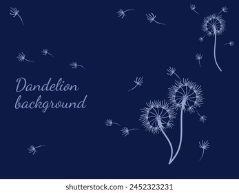 Abstract dandelion background design, great design for any purpose. Natural beauty. Brochure layout template background. natural wind. Spring banner.
