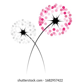 Abstract dandelion background  vector illustration EPS10