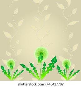 Abstract Dandelion Background Vector Illustration