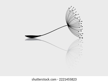 Abstract  dandelion for design. Vector illustration