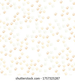 Abstrakte Leuchten blühen nahtloses Muster auf weißem Hintergrund. Rutsche organische Tapete. Einfaches Design. Dekorativer Hintergrund für Stoffdesign, Stoffdruck, Umhüllung, Abdeckung. Doodle-Vektorgrafik