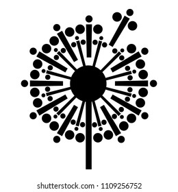 Abstract dandelion icon. Simple illustration of abstract dandelion vector icon for web design isolated on white background