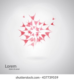 Abstract dandelion logo template. Abstract flower. Business abstract icon. As sign, symbol, web, label. Vector illustration.
