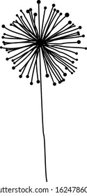 Abstract  Dandelion Plants Vector Silhouette