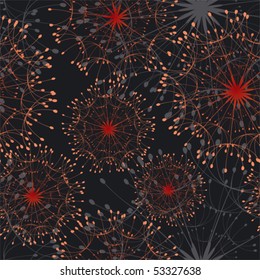 Abstract dandelion seamless pattern background