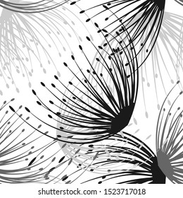 Abstract dandelion seamless for print design. Vector design illustration. Flower seamless pattern. Background decoration. Decorative floral pattern
