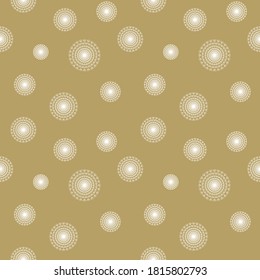 Abstract dandelis fluff sin soldadura patrón vectorial aislado ocre
