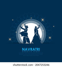 Abstract Dandiya night celebration on navratri.