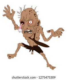 abstract dangerous zombie with one eye vector