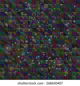 abstract darck geometry background with colors triangles