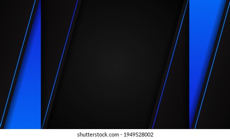 Abstract dark background with blue shapes