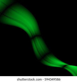 abstract dark background Blurry smooth glowing waves