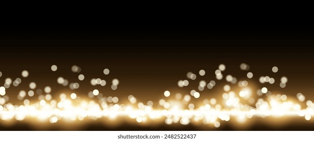 Abstract dark background with bokeh defocused lights.
