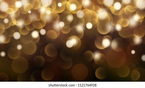 Abstract dark background with bokeh effects in brown colors