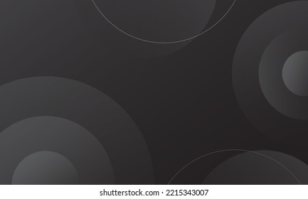 Abstract dark background with circles. Dynamic shapes composition. Eps10 vector