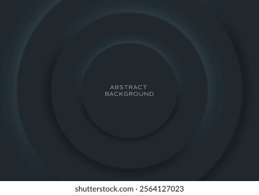 Abstract dark background with circles, light and shadow.