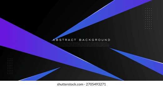 Abstractas fondo oscuro con el patrón de triángulo púrpura y azul degradado colorido con el concepto de elemento de luz. Fondo de Anuncio futurista. Diseño de estilo fresco. Vector Eps10