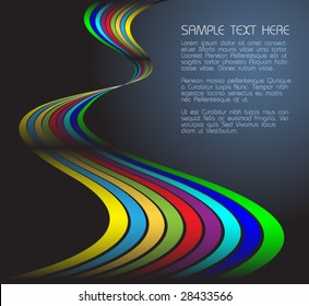 abstract dark background with colorful lines