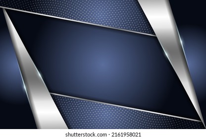 Abstract dark background combination with line silver glowing