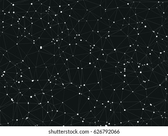 abstract dark background connecting dots star theme