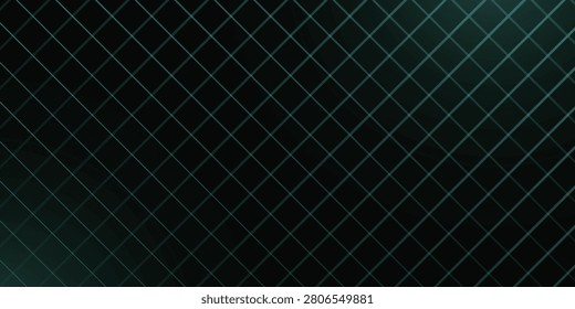Abstract Dark Background with Cyan Diagonal Lines Frame. Minimalist Technology Background with Central Copyspace for Text.