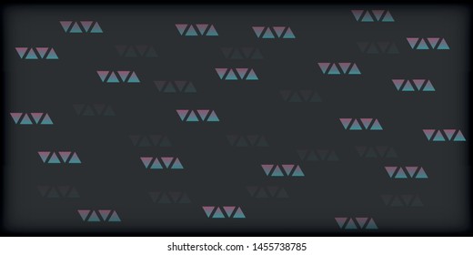 Abstract dark background with cyan triangles.