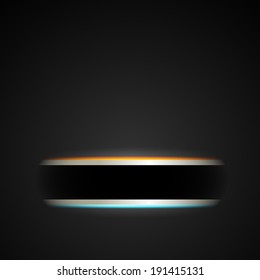 abstract dark background design with steel lines and neon light effect, design template
