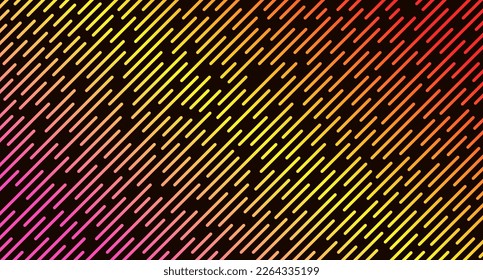Abstract dark background, diagonal dynamic, colored stripes. Backgrounds for banners, posters or flyers, signs and businesses, advertising and websites, covers for social networks. Vector