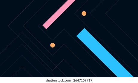 ABSTRACT DARK BACKGROUND WITH DIAGONAL GEOMETRIC LINES SHAPES FLAT COLORFUL DESIGN VECTOR 