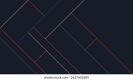 ABSTRACT DARK BACKGROUND WITH DIAGONAL LINES GEOMETRIC SHAPES FLAT COLORFUL DESIGN VECTOR 