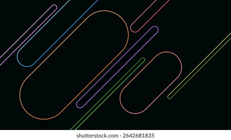 ABSTRACT DARK BACKGROUND WITH DIAGONAL LINES GEOMETRIC SHAPES ORANGE BLUE PINK PURPLE  GRADIENT SMOOTH LIQUID COLOR DESIGN VECTOR TEMPLATE GOOD FOR MODERN WEBSITE, WALLPAPER, COVER DESIGN 