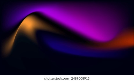 ABSTRAKTER DUNKLER HINTERGRUND ELEGANTE BUNTE VERLAUF-MESH-GLATTE DESIGN-VEKTORGRAFIK-VORLAGE GUT FÜR MODERNE WEBSITE, BILDSCHIRMHINTERGRUND, ABDECKUNGS-DESIGN 