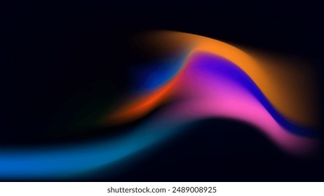 ABSTRACT DARK BACKGROUND ELEGANT COLORFUL GRADIENT MESH SMOOTH DESIGN VECTOR TEMPLATE GOOD FOR MODERN WEBSITE, WALLPAPER, COVER DESIGN 
