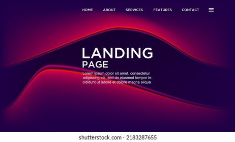ABSTRACT DARK BACKGROUND ELEGANT WITH GRADIENT MESH PINK RED COLOR DESIGN VECTOR TEMPLATE GOOD FOR MODERN WEBSITE, WALLPAPER, COVER DESIGN 