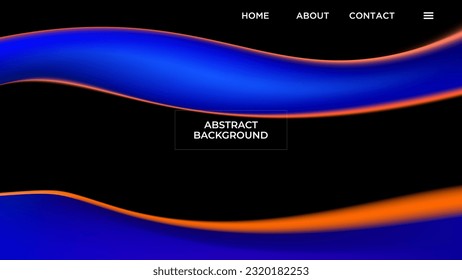 ABSTRACT DARK BACKGROUND ELEGANT GRADIENT MESH BLUE SMOOTH COLOR DESIGN VECTOR TEMPLATE GOOD FOR MODERN WEBSITE, WALLPAPER, COVER DESIGN 