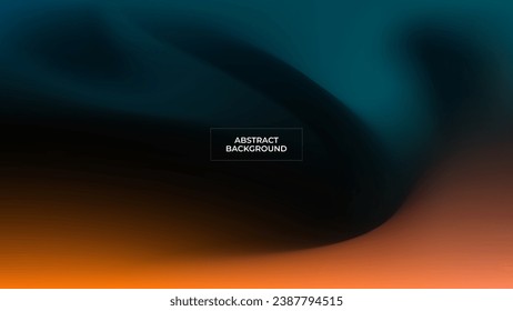 ABSTRACT DARK BACKGROUND ELEGANT GRADIENT MESH BLUE ORANGE SMOOTH COLOR DESIGN VECTOR TEMPLATE GOOD FOR MODERN WEBSITE, WALLPAPER, COVER DESIGN 