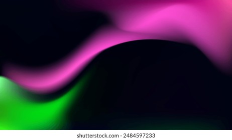 ABSTRACT DARK BACKGROUND ELEGANT GRADIENT MESH PINK GREEN SMOOTH COLOR DESIGN VECTOR TEMPLATE GOOD FOR MODERN WEBSITE, WALLPAPER, COVER DESIGN 