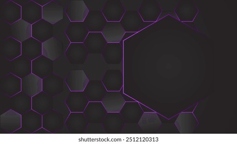 ABSTRATO PLANO DE FUNDO ESCURO GRADIENTE ELEGANTE LÍQUIDO SUAVE DESIGN COLORIDO COM GEOMÉTRICO HEXÁGONO ROXO MODELO DE VETOR DE PADRÃO DE COR BOM PARA SITE MODERNO, PAPEL DE PAREDE, DESIGN DE CAPA 