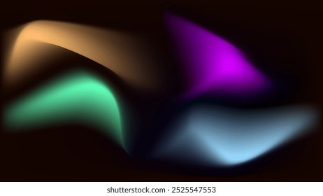 ABSTRACT DARK BACKGROUND ELEGANT GRADIENT MESS SMOOTH COLOR DESIGN VECTOR TEMPLATE GOOD FOR MODERN WEBSITE, WALLPAPER, COVER DESIGN 