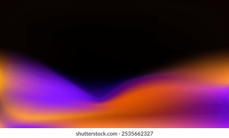 ABSTRACT DARK BACKGROUND ELEGANT GRADIENT MESH PURPLE ORANGE SMOOTH COLOR DESIGN VECTOR TEMPLATE GOOD FOR MODERN WEBSITE, WALLPAPER, COVER DESIGN 