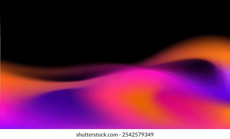 ABSTRACT DARK BACKGROUND ELEGANT GRADIENT MESH PURPLE PINK ORANGE SMOOTH COLOR DESIGN VECTOR TEMPLATE GOOD FOR MODERN WEBSITE, WALLPAPER, COVER DESIGN 